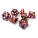 Chessex Polyhedral 7-Die Set: Festive Symphony with white