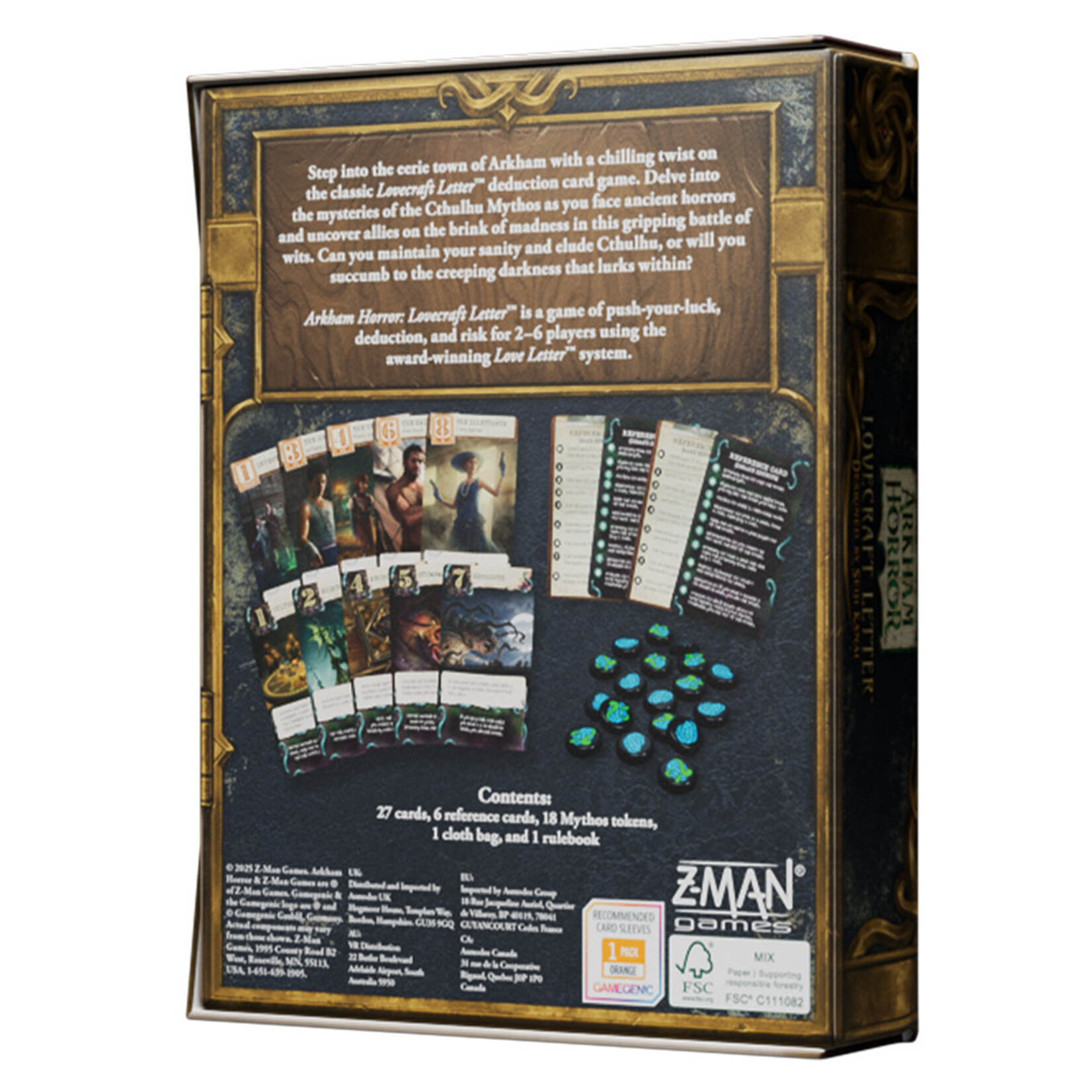 Z-Man Games Arkham Horror Lovecraft Letter