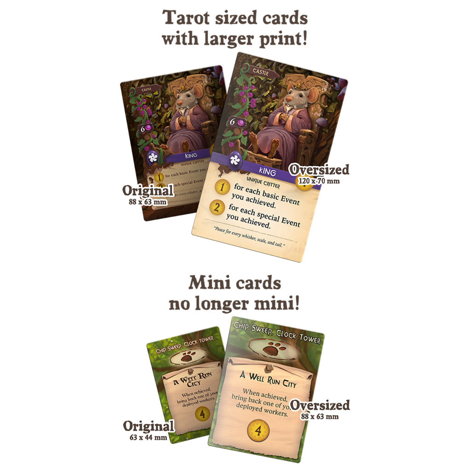 Tabletop Tycoon Everdell Oversized Cards for Collector's Edition