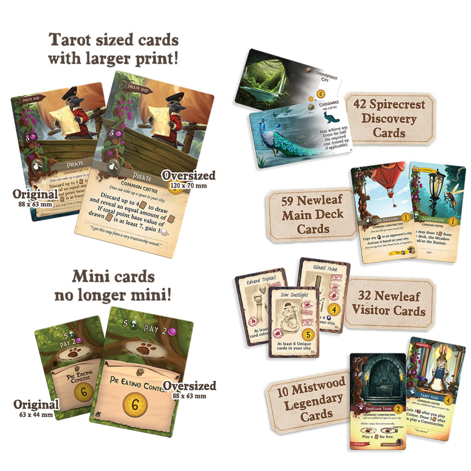 Tabletop Tycoon Everdell Oversized Cards for All Everdell Expansions