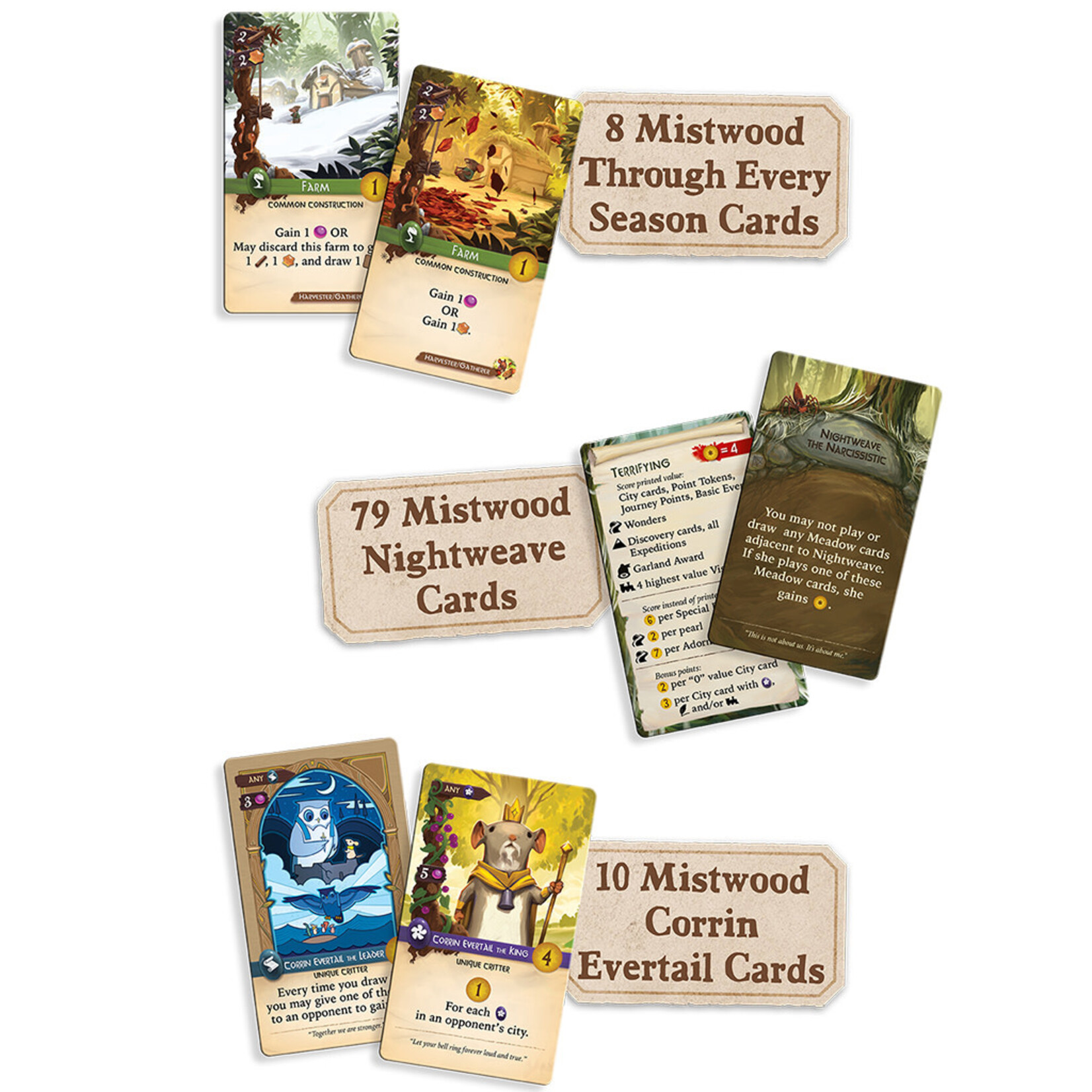 Tabletop Tycoon Everdell Oversized Cards for All Everdell Expansions