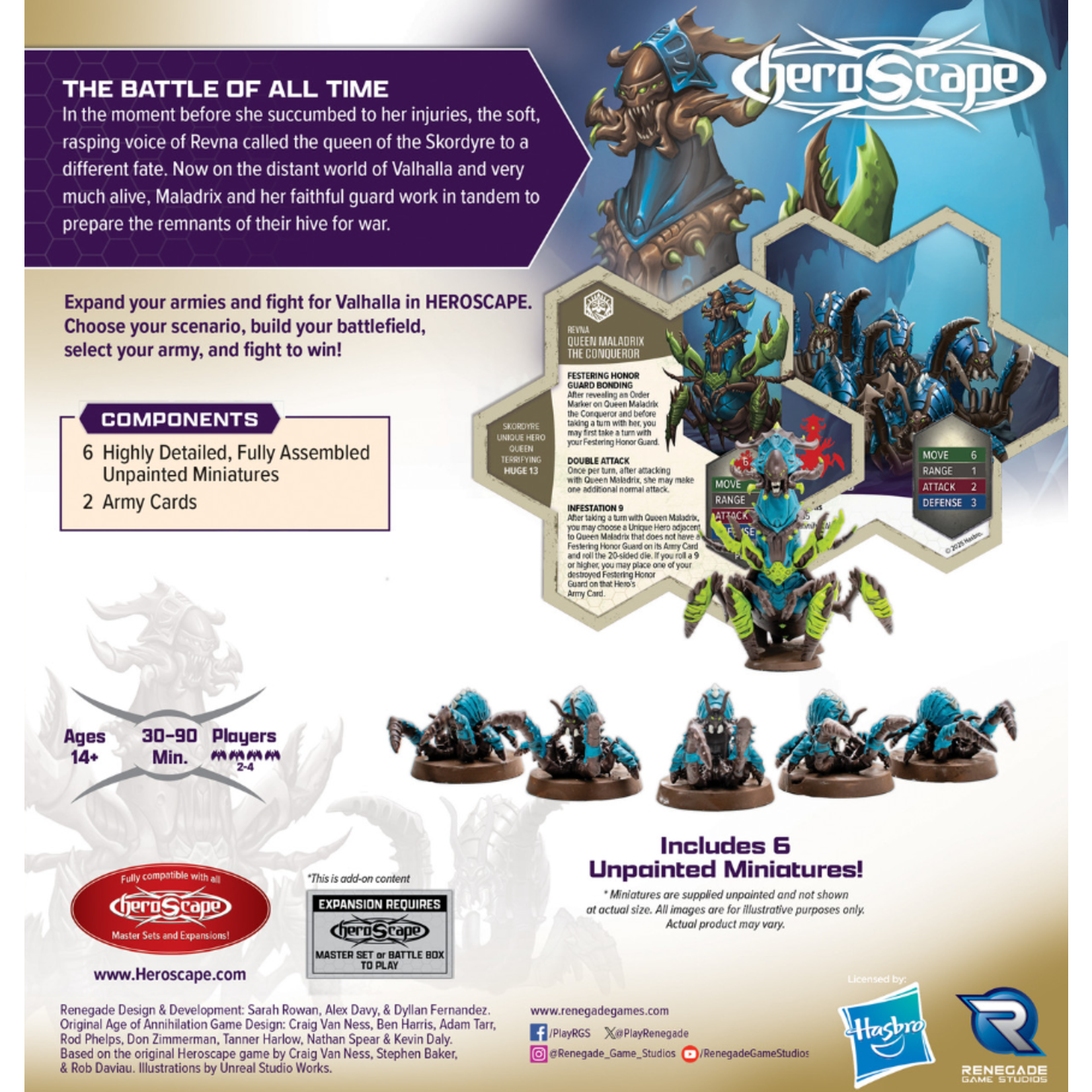 Renegade Game Studios Heroscape: Rising Tide: Queen Maladrix and Festering Honor Guard