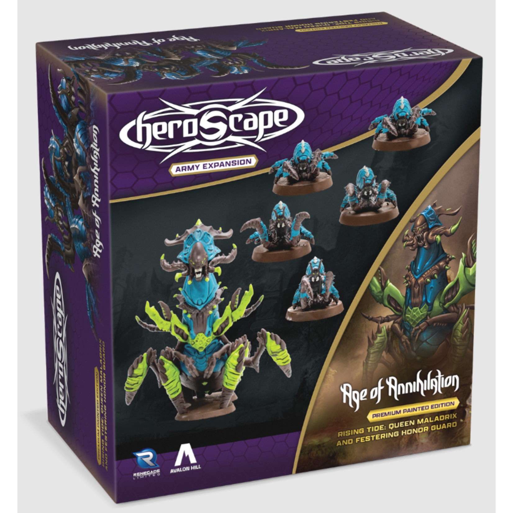 Renegade Game Studios Heroscape: Rising Tide: Queen Maladrix and Festering Honor Guard Premium Painted Edition