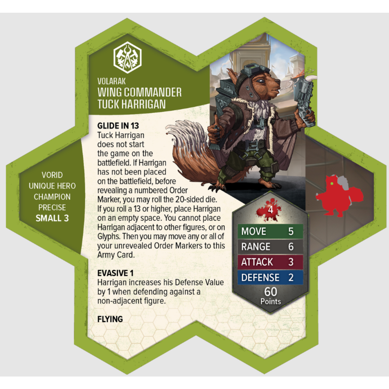 Renegade Game Studios Heroscape: Rising Tide: Wing Commander Tuck Harrigan and Vorid Glide Strikers