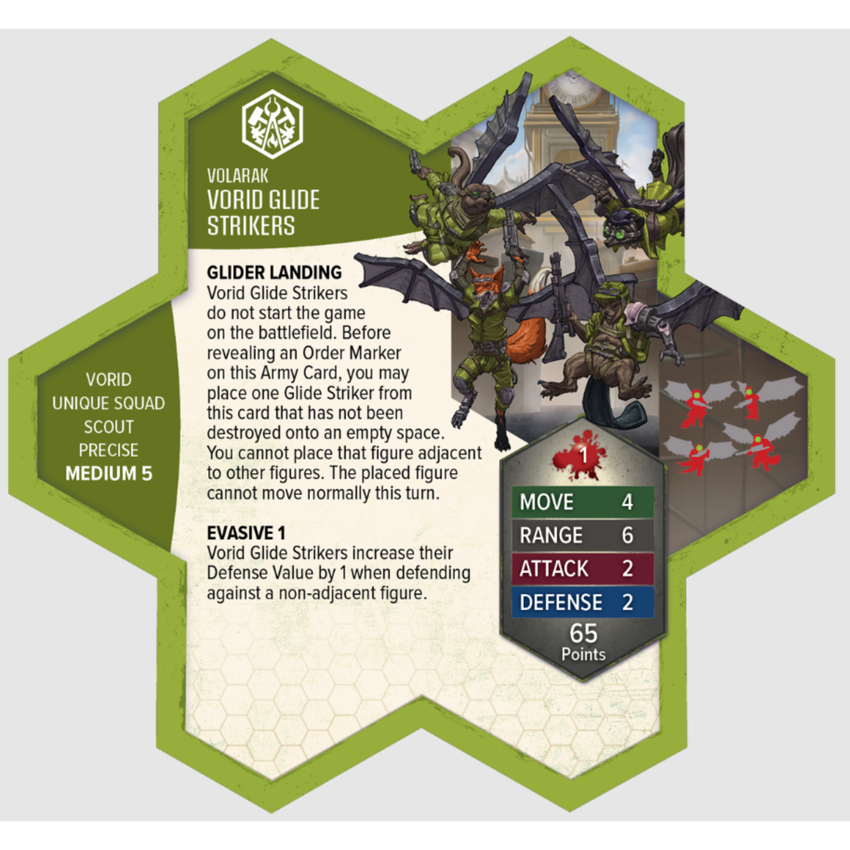 Renegade Game Studios Heroscape: Rising Tide: Wing Commander Tuck Harrigan and Vorid Glide Strikers