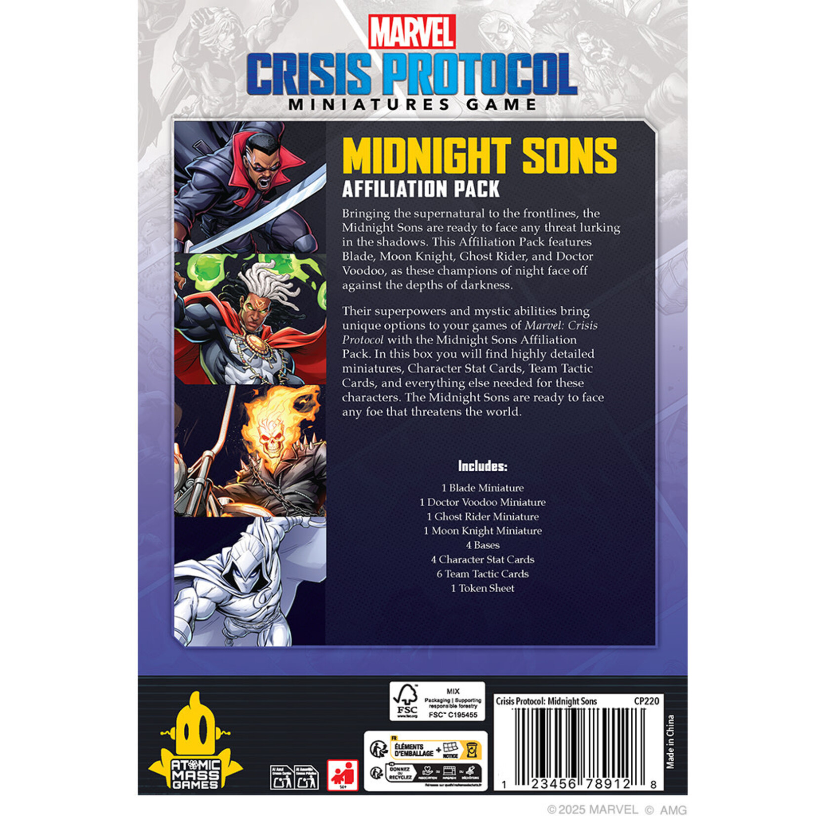 Atomic Mass Games Marvel Crisis Protocol: Midnight Sons Affiliation Pack