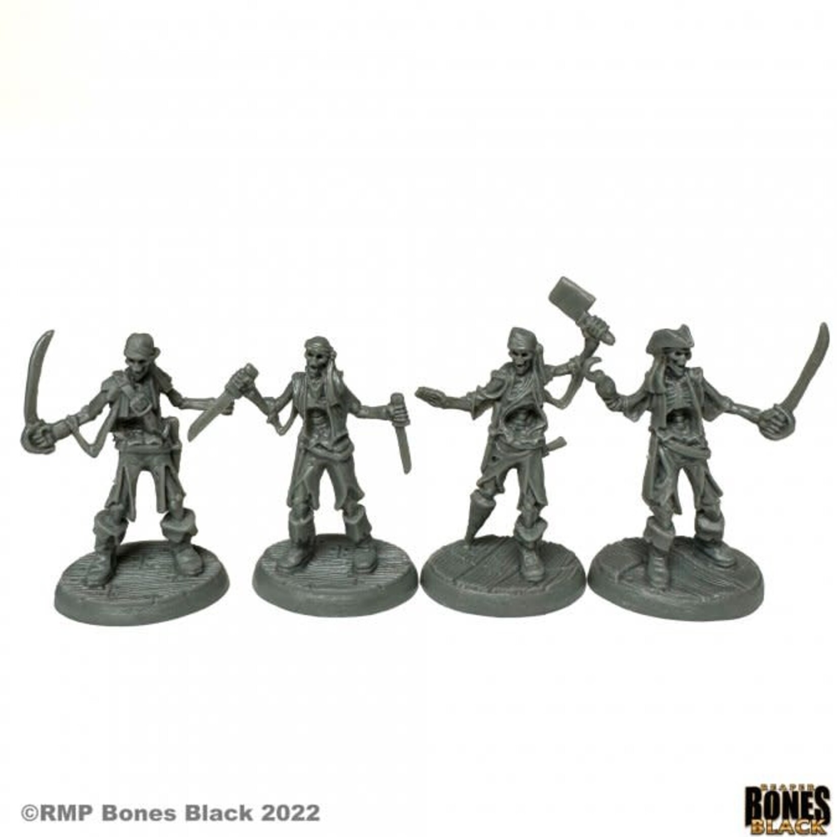 Reaper Miniatures Bones Black:  Skeletal Pirates: Boarding Party (4)