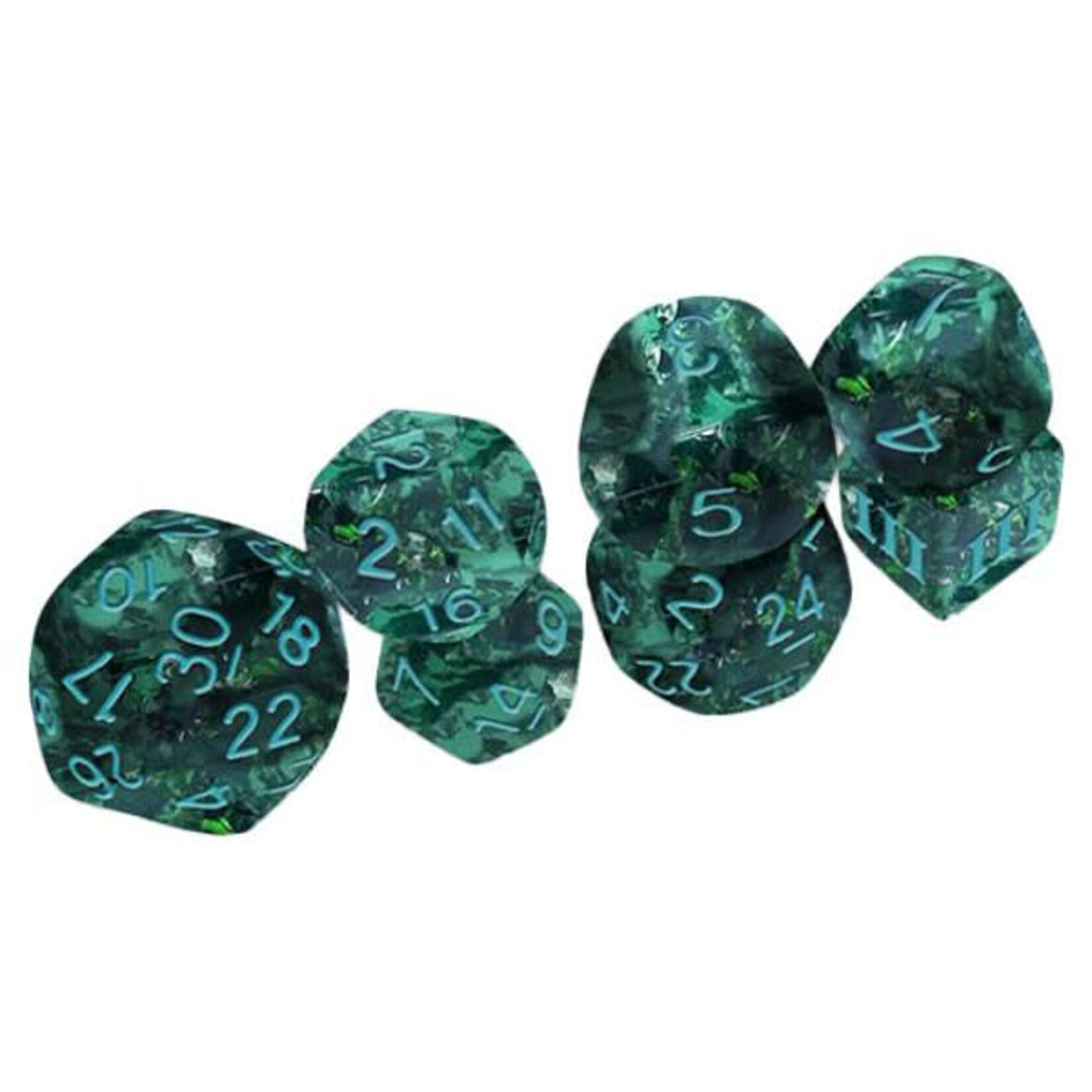 Goodman Games The Caverns of Thracia: DCC Funky 7 Set Verdigris Grecian Vase Dice