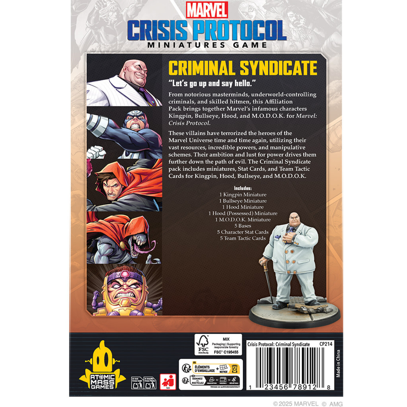 Atomic Mass Games Marvel Crisis Protocol: Criminal Syndicate Affiliation Pack