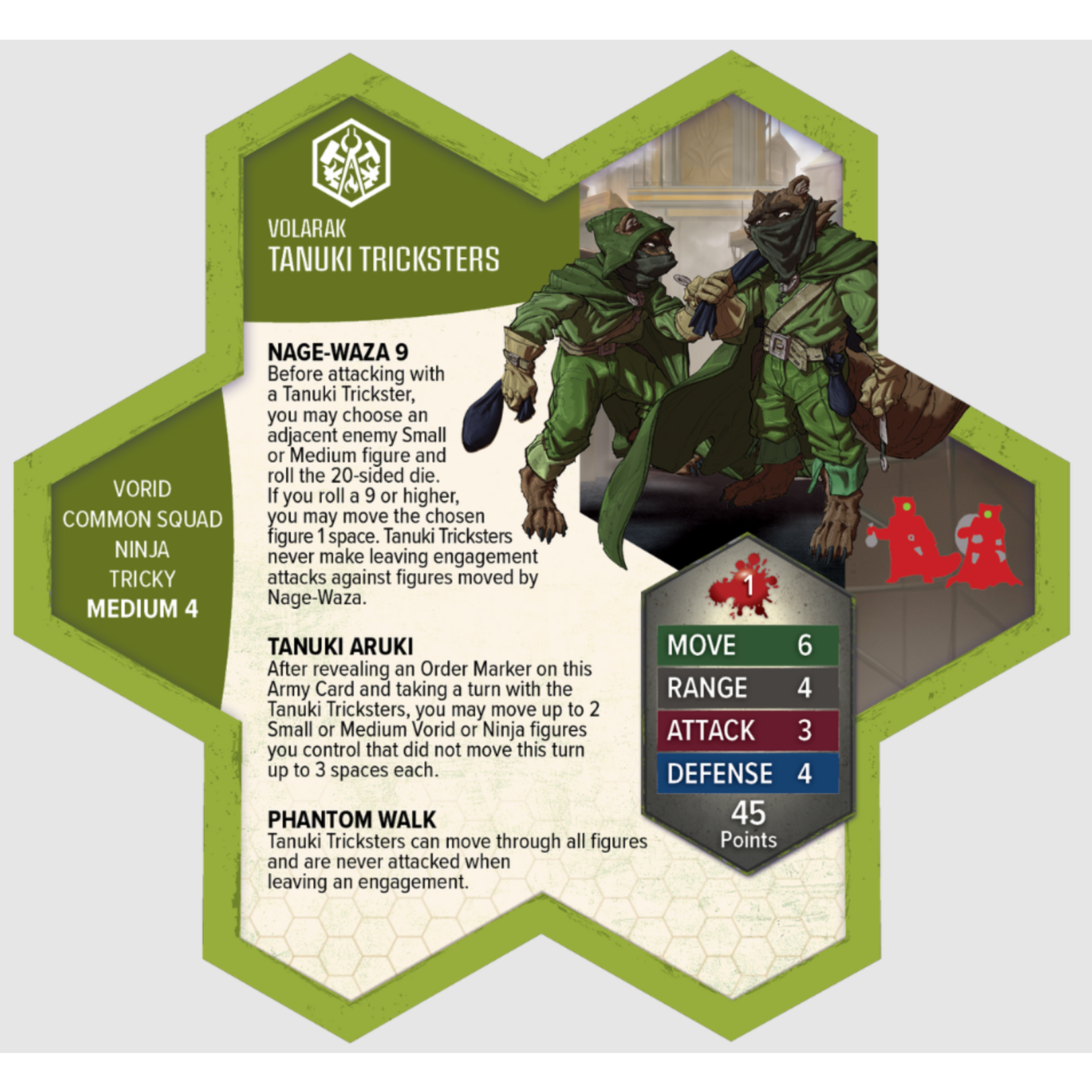 Renegade Game Studios Heroscape: Age of Annihilation: Boiling Tension: Molten Crustaceans and Tanuki Tricksters Premium Painted Edition