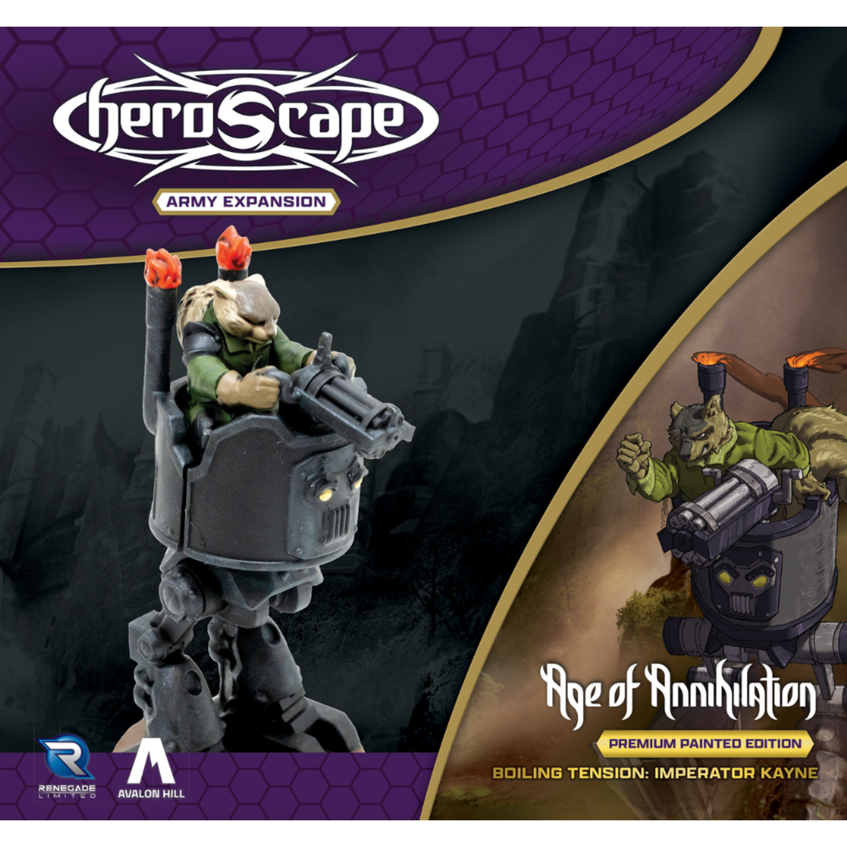 Renegade Game Studios Heroscape: Age of Annihilation: Boiling Tension: Imperator Kayne Premium Painted Edition