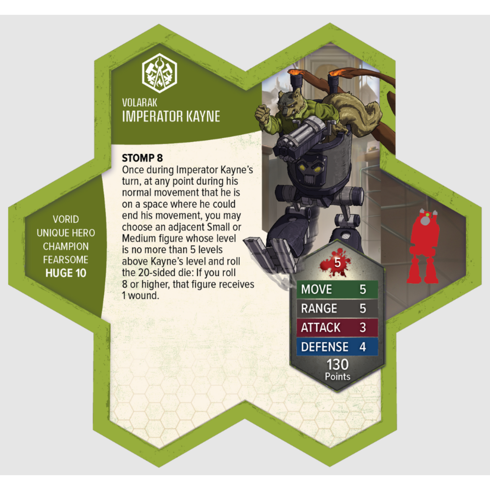Renegade Game Studios Heroscape: Age of Annihilation: Boiling Tension: Imperator Kayne Premium Painted Edition