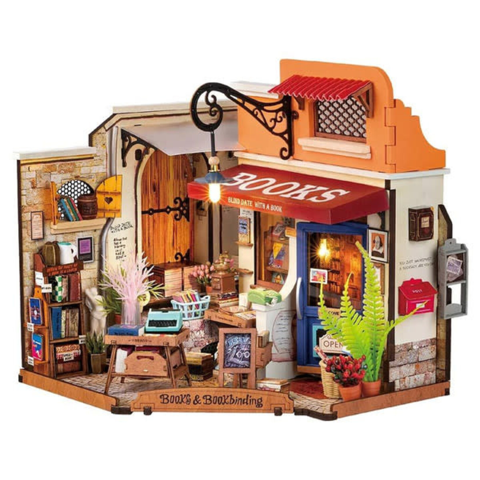 Robotime Rolife: Corner Bookstore DIY Miniature House