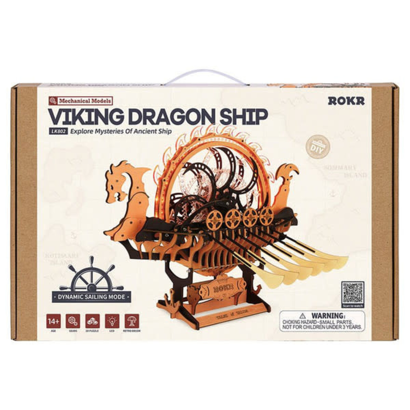 Robotime ROKR: Viking Dragon Ship Mechanical Model