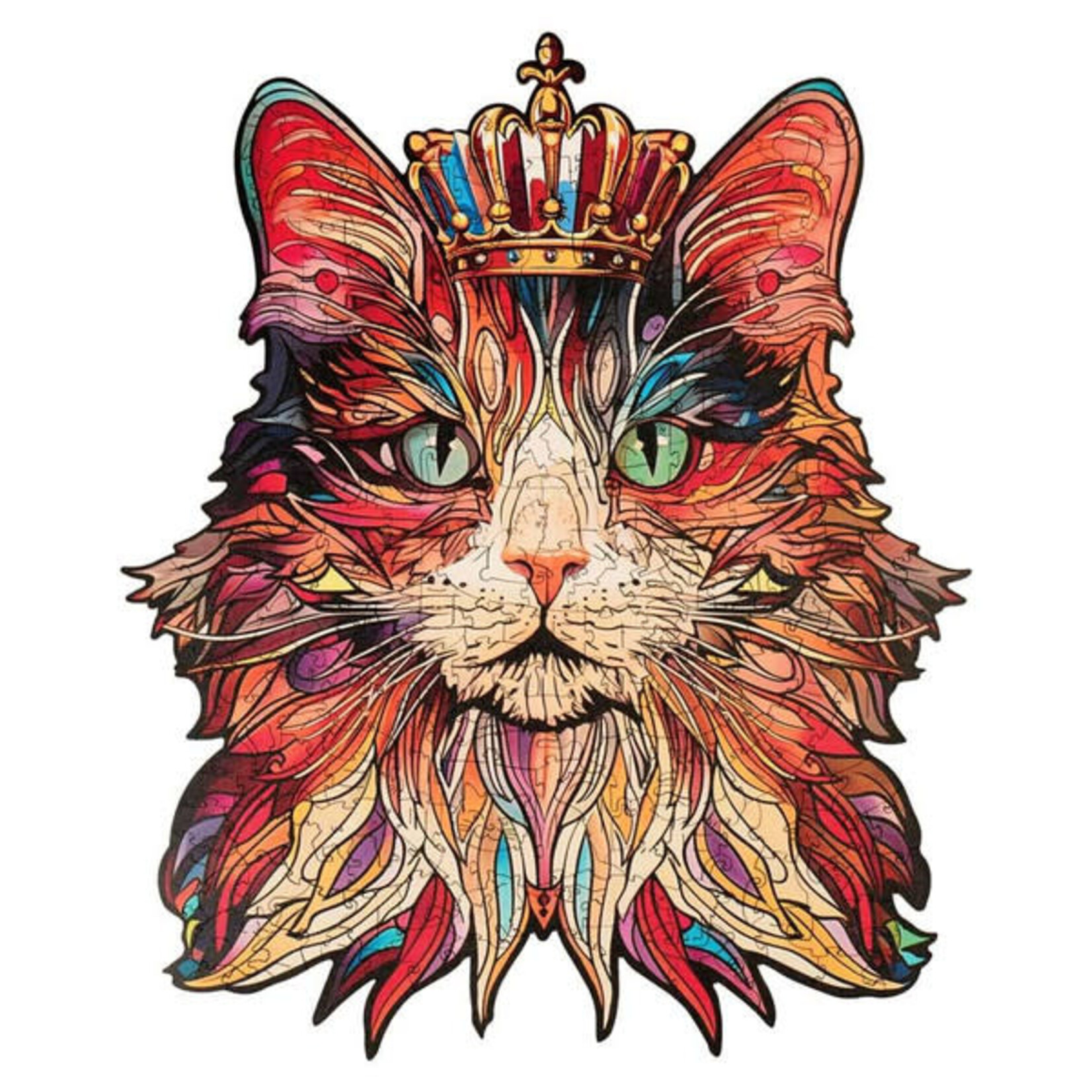 Robotime Rowood: Puzzle Paradise: Cat King 200 piece puzzle