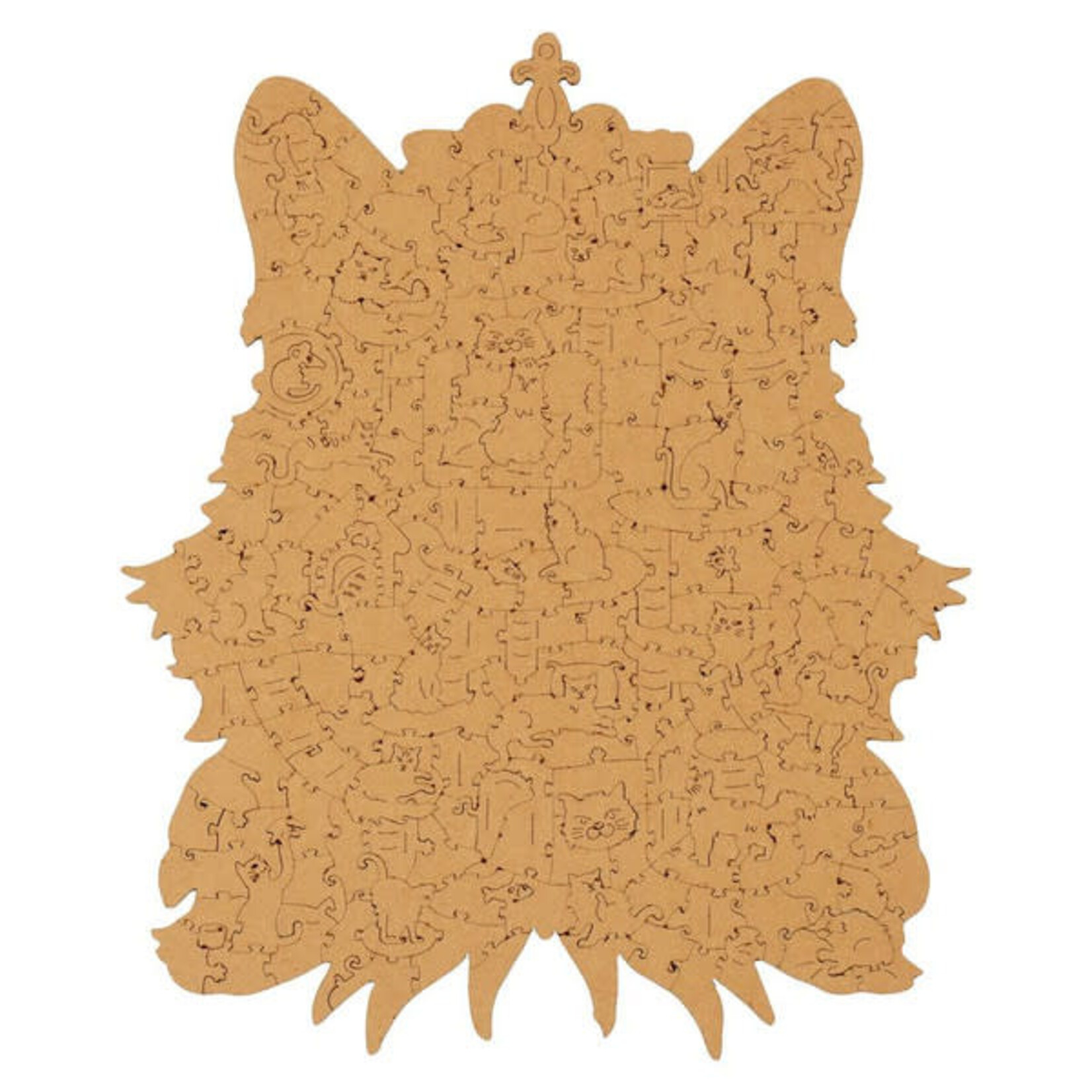 Robotime Rowood: Puzzle Paradise: Cat King 200 piece puzzle