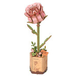 Robotime Rowood: Pink Rose Wooden Bloom Craft