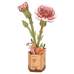 Robotime Rowood: Pink Carnation Wooden Bloom Craft