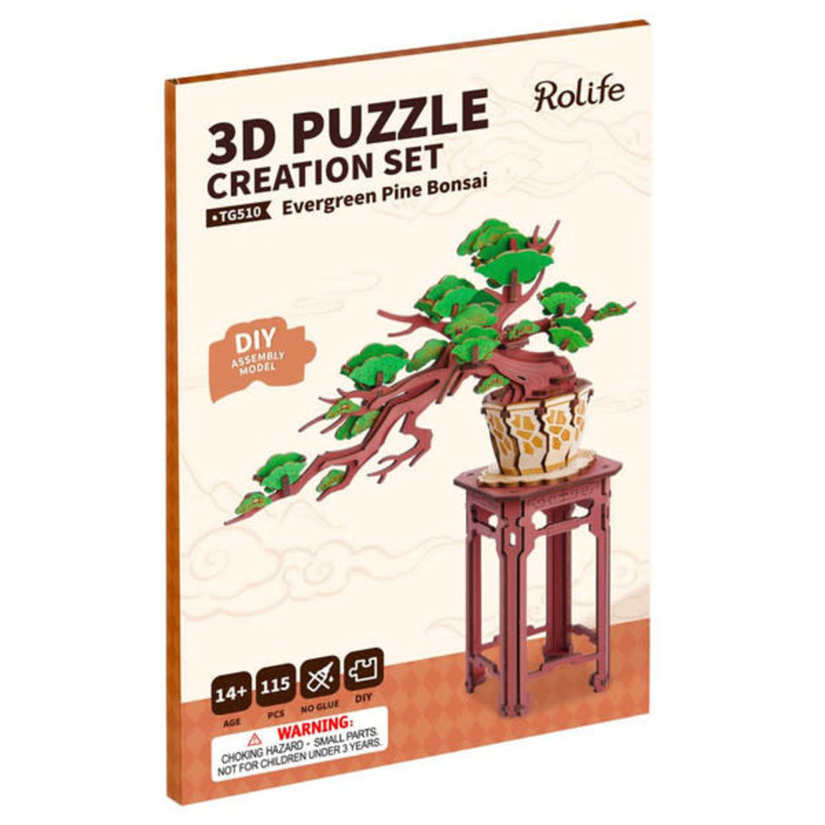 Robotime Rolife: Evergreen Pine Bonsai 3D Puzzle Creation Set