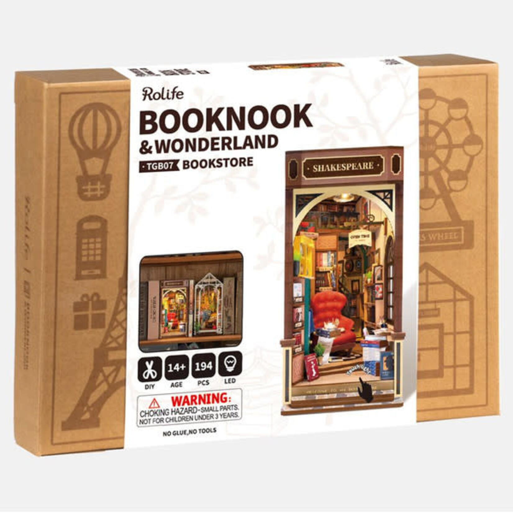 Robotime Rolife: Bookstore Book Nook & Wonderland
