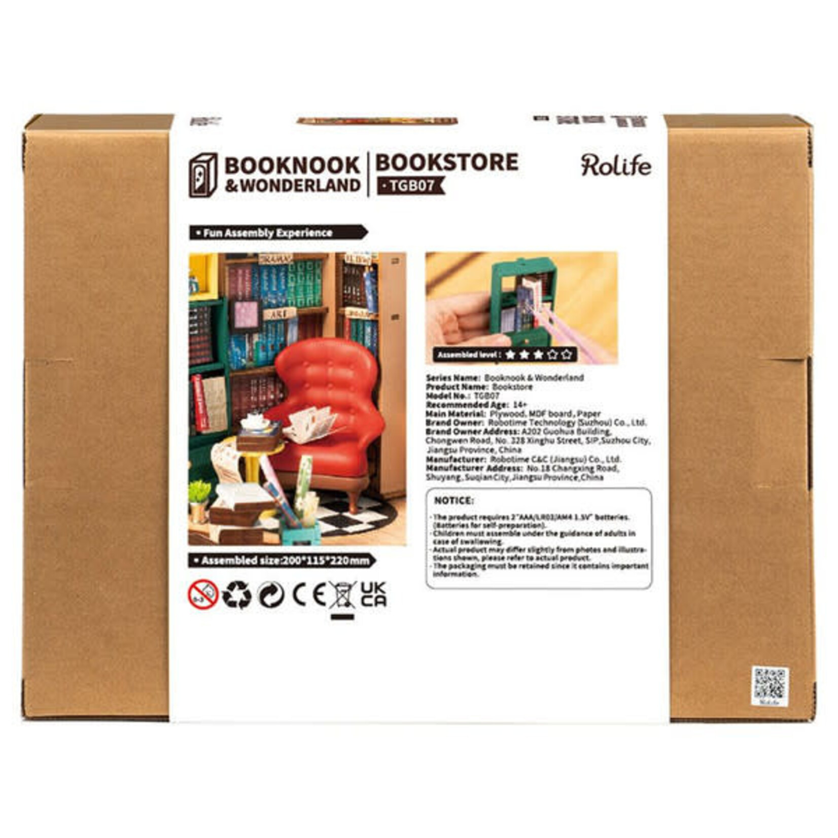 Robotime Rolife: Bookstore Book Nook & Wonderland