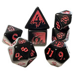 Black Oak Workshop Blood Drenched Polyhedral Dice Set