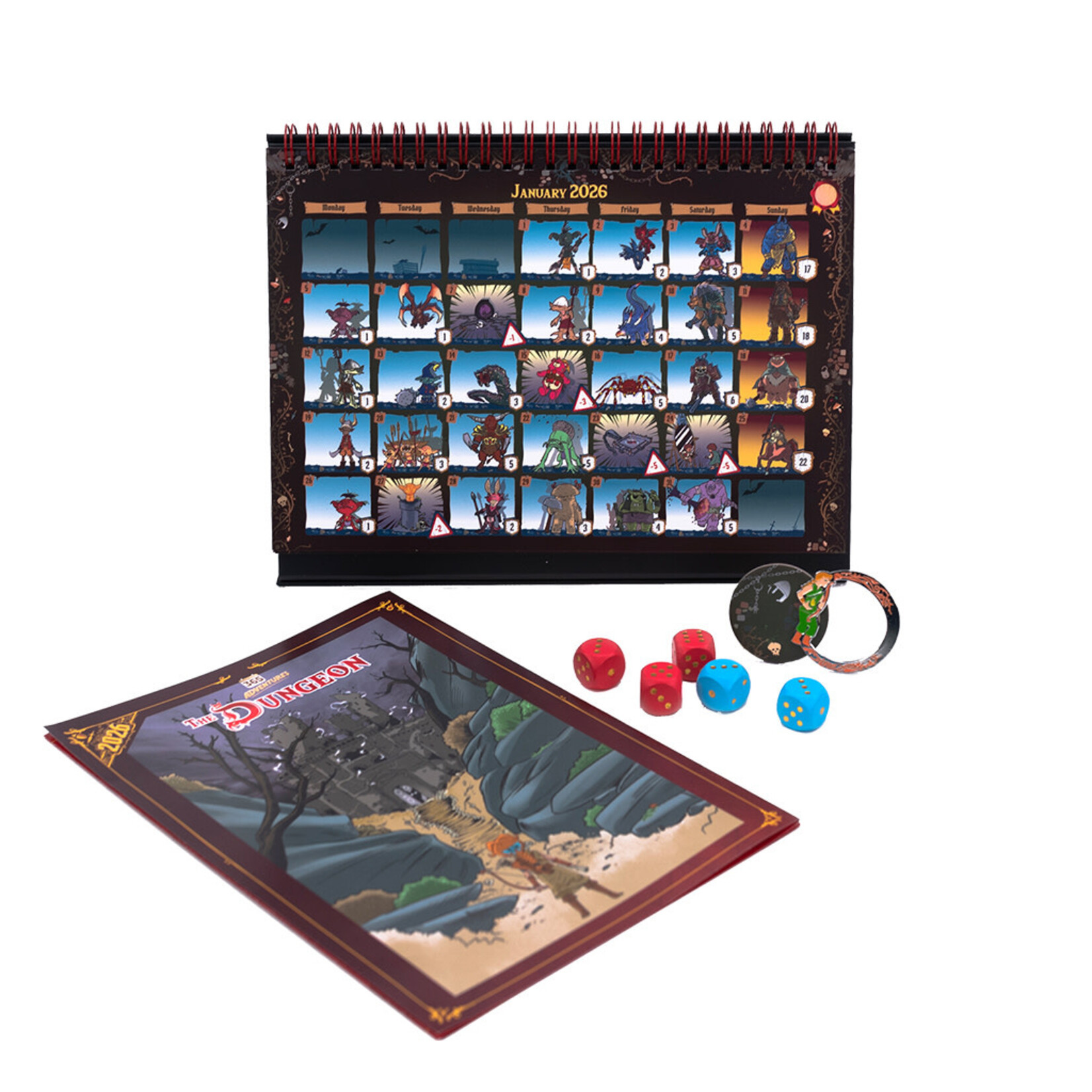 Pandasaurus LLC 365 Adventures 2026 Calendar: The Dungeon