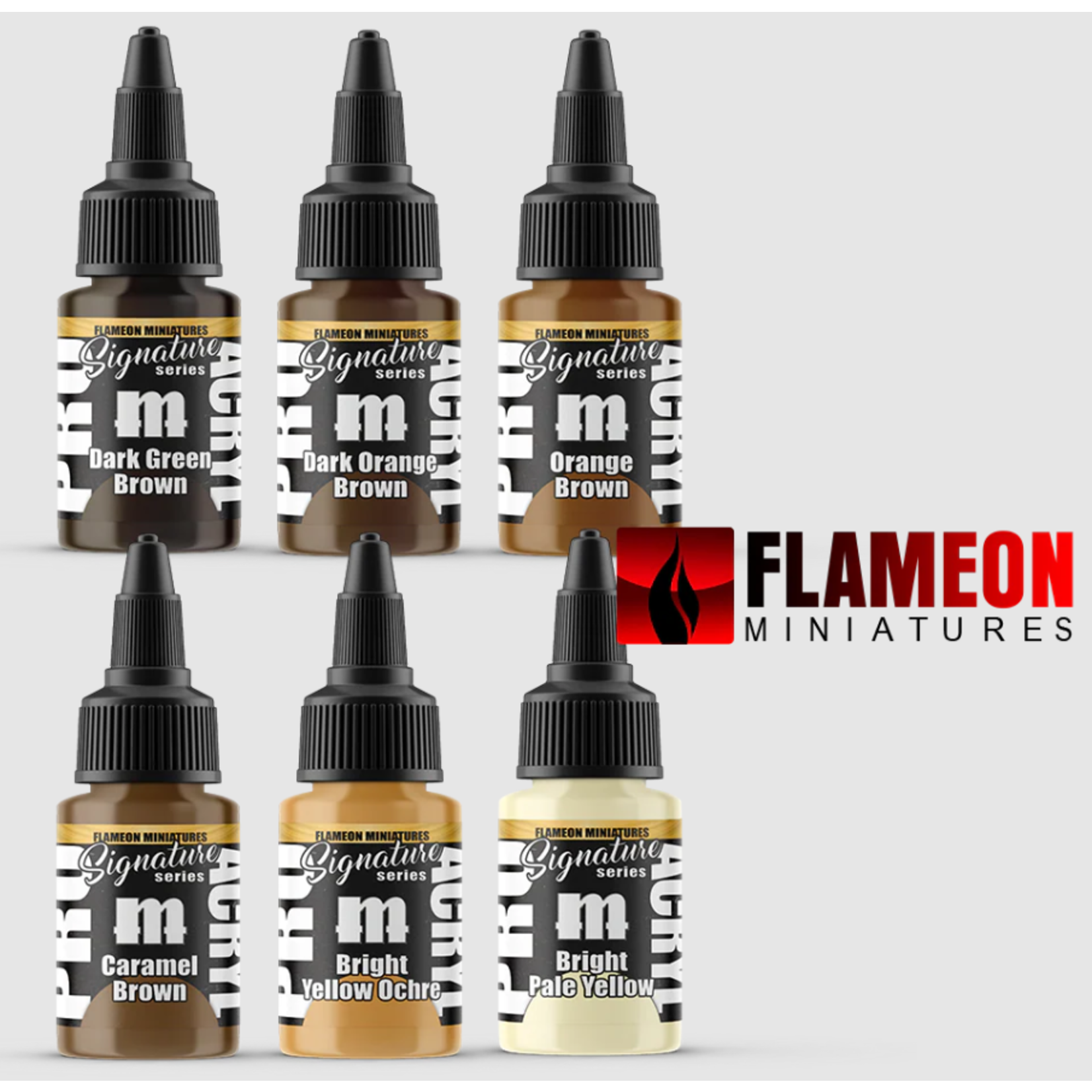 Monument Hobbies Pro Acryl Paint Set Signature Series 5: Flameon Miniatures