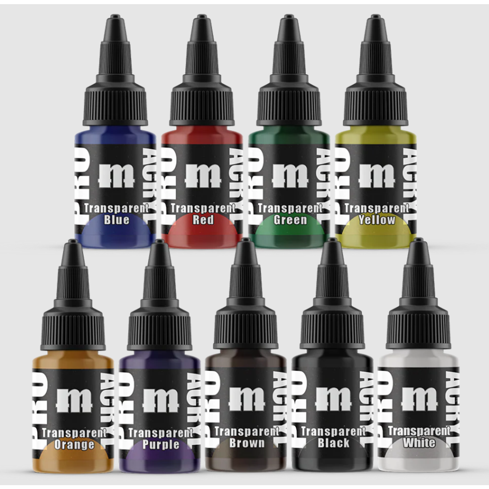 Monument Hobbies Pro Acryl Paint Expansion Set Two: Transparents!