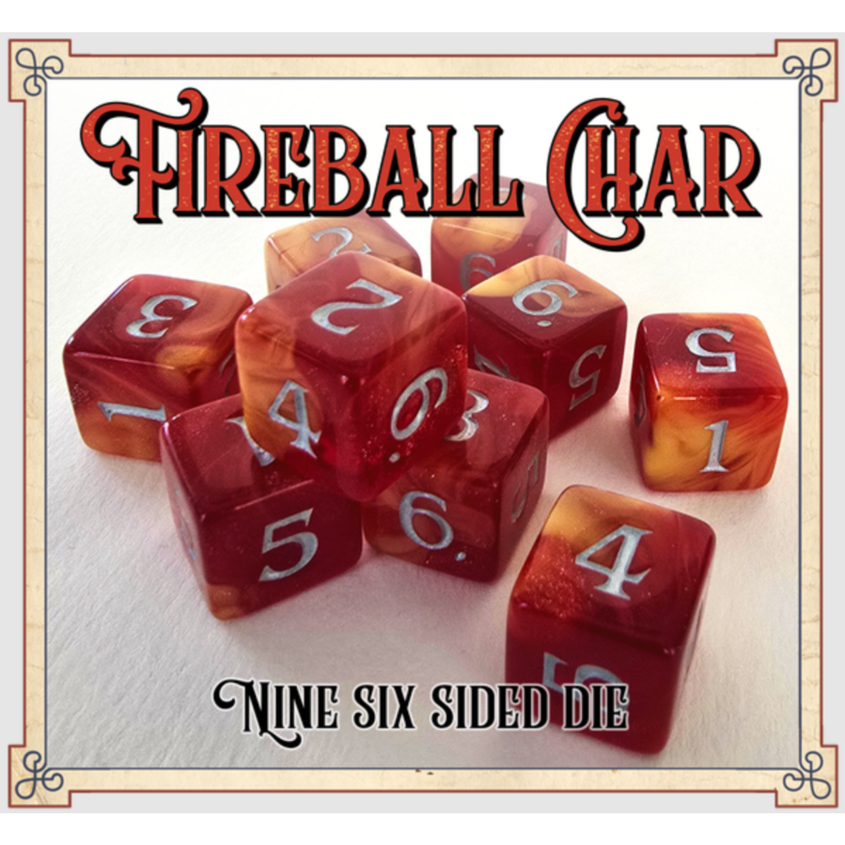 Studio Woe LLC Baron Smellybones Scented Six-Sided Dice: Fireball Char