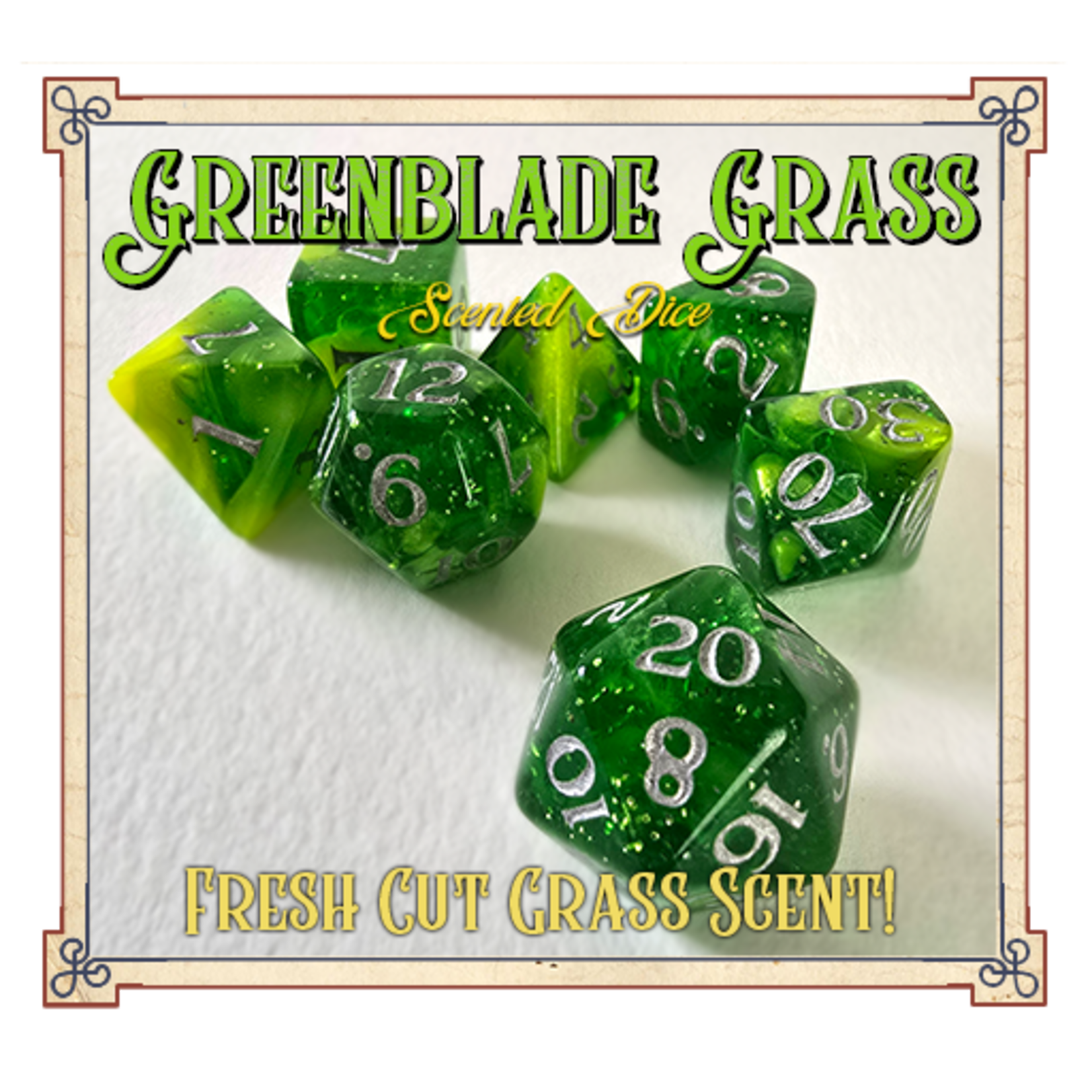 Studio Woe LLC Baron Smellybones Scented Dice: Greenblade Grass