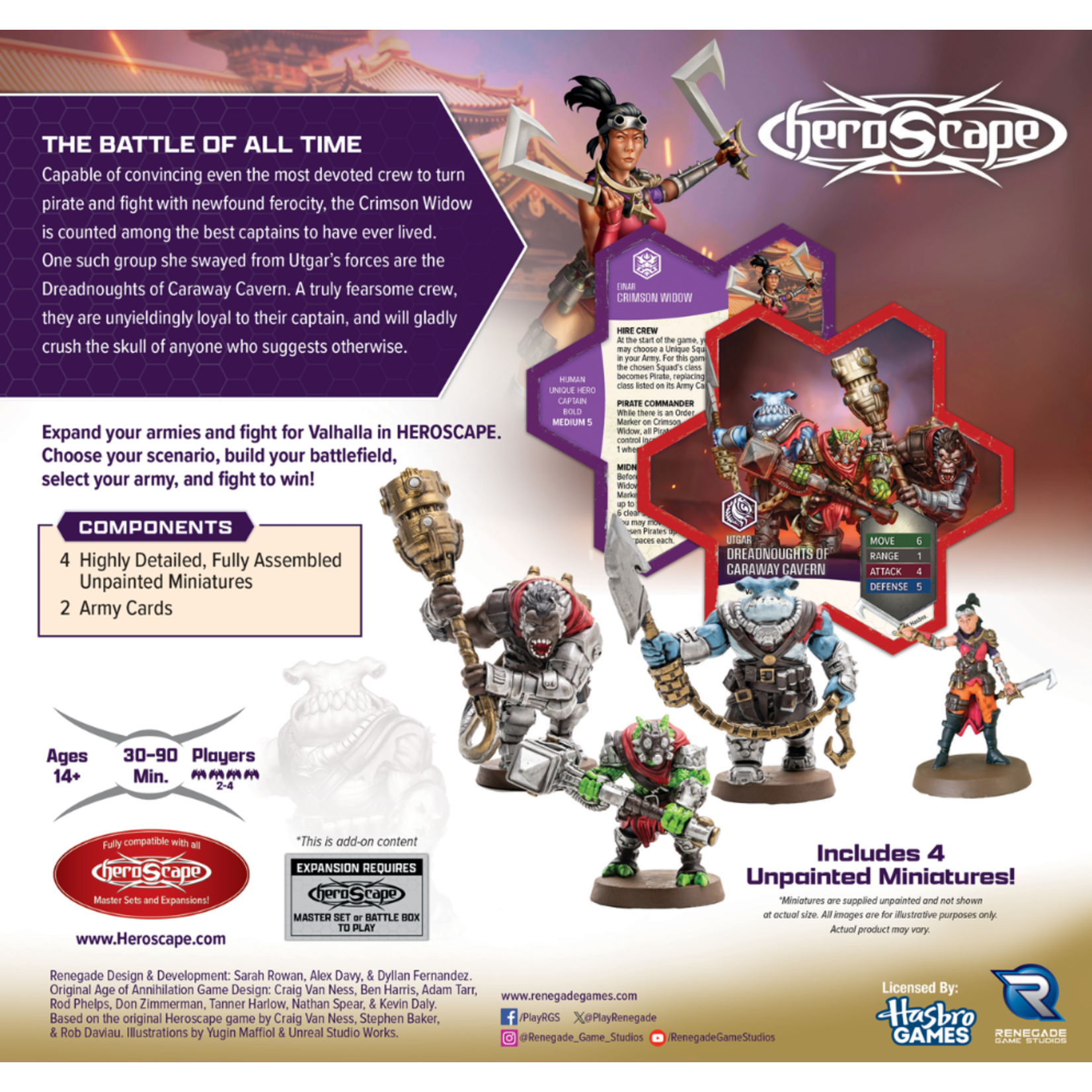 Renegade Game Studios Heroscape: Age of Annihilation: Embers of War: Crimson Widow and Dreadnoughts of Caraway Cavern