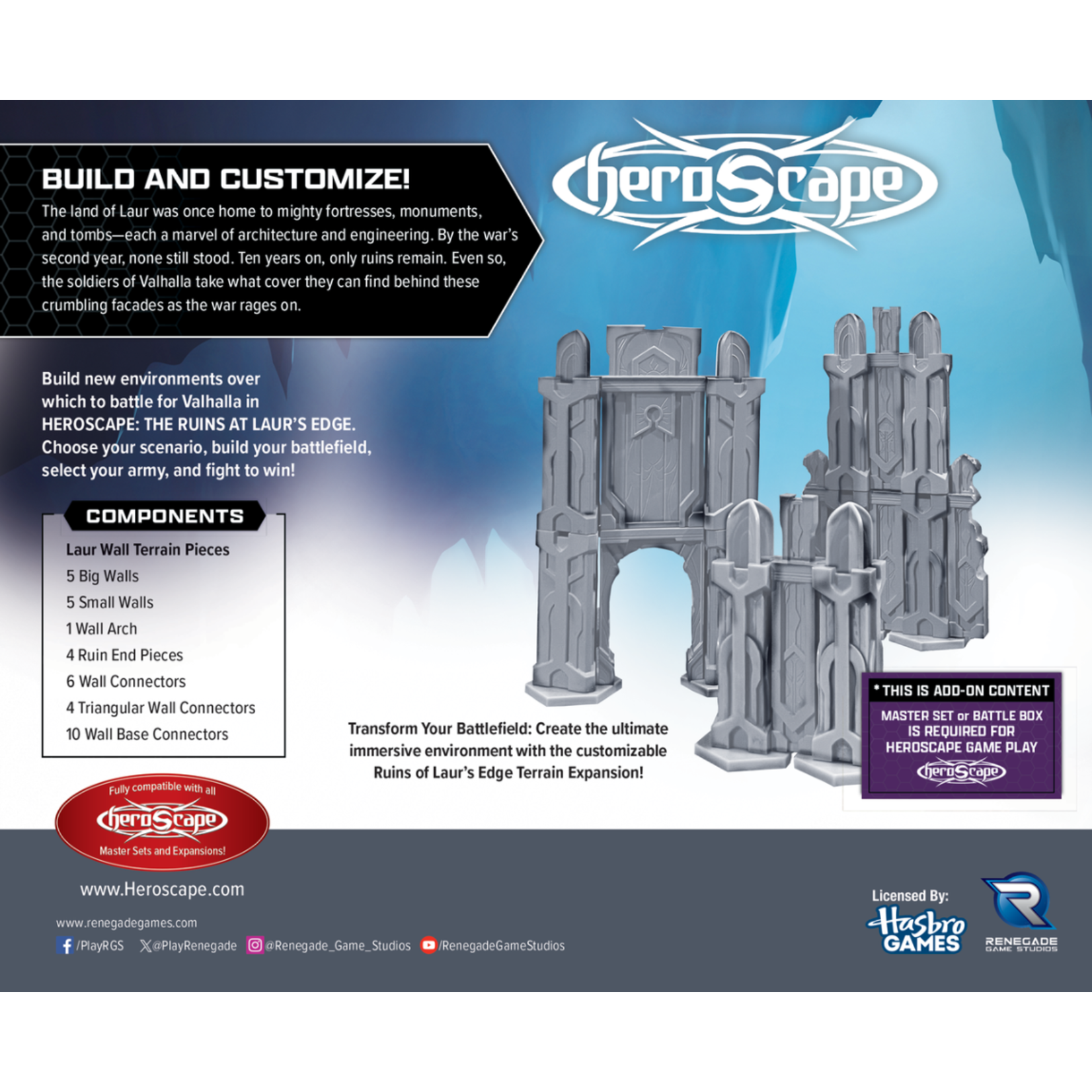 Renegade Game Studios Heroscape: The Ruins at Laur's Edge Terrain System