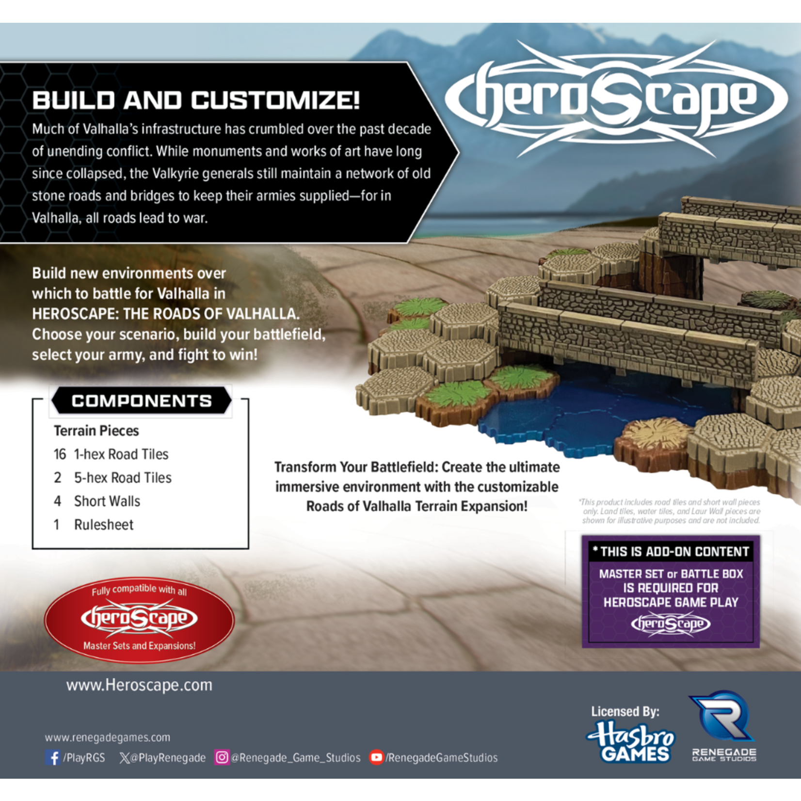 Renegade Game Studios Heroscape: The Roads of Valhalla Terrain System
