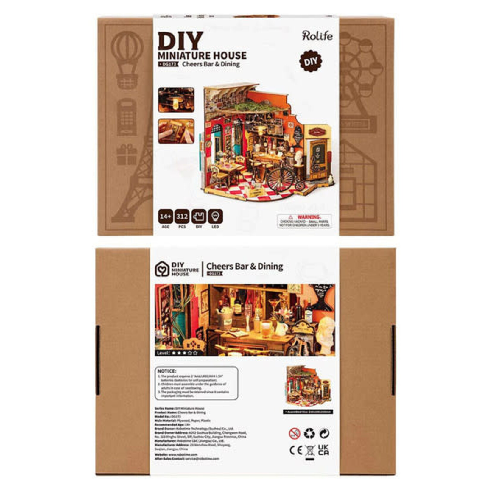 Robotime Rolife: Cheers Bar & Dining DIY Miniature House