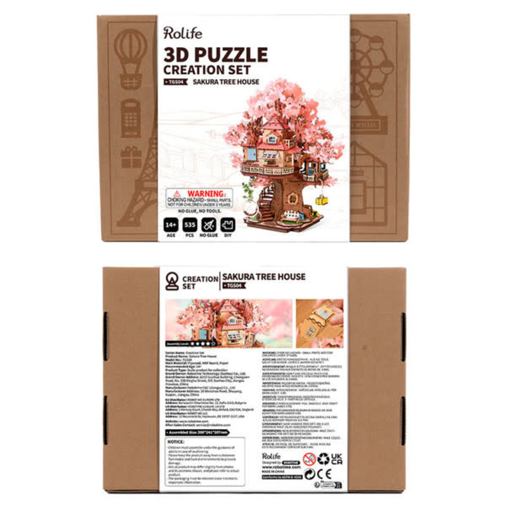 Robotime Rolife: Sakura Tree House 3D Puzzle Creation Set