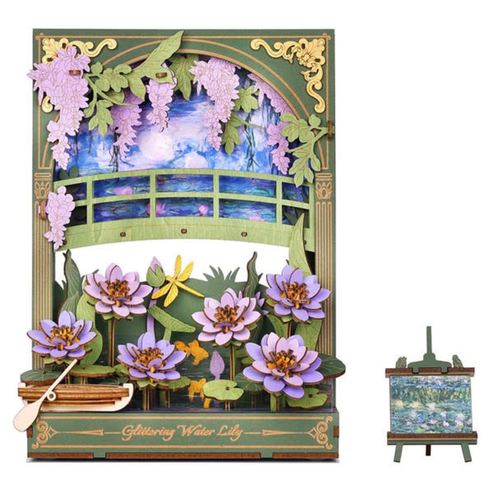 Robotime Rowood: Glittering Water Lily Artisctic 3D Painting