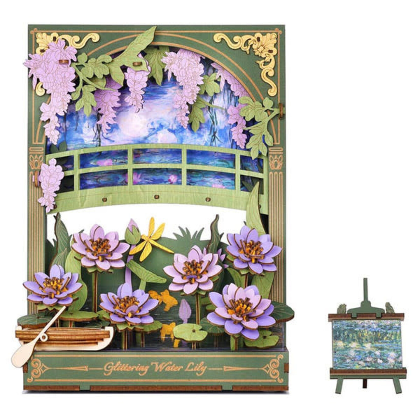 Robotime Rowood: Glittering Water Lily Artistic 3D Painting