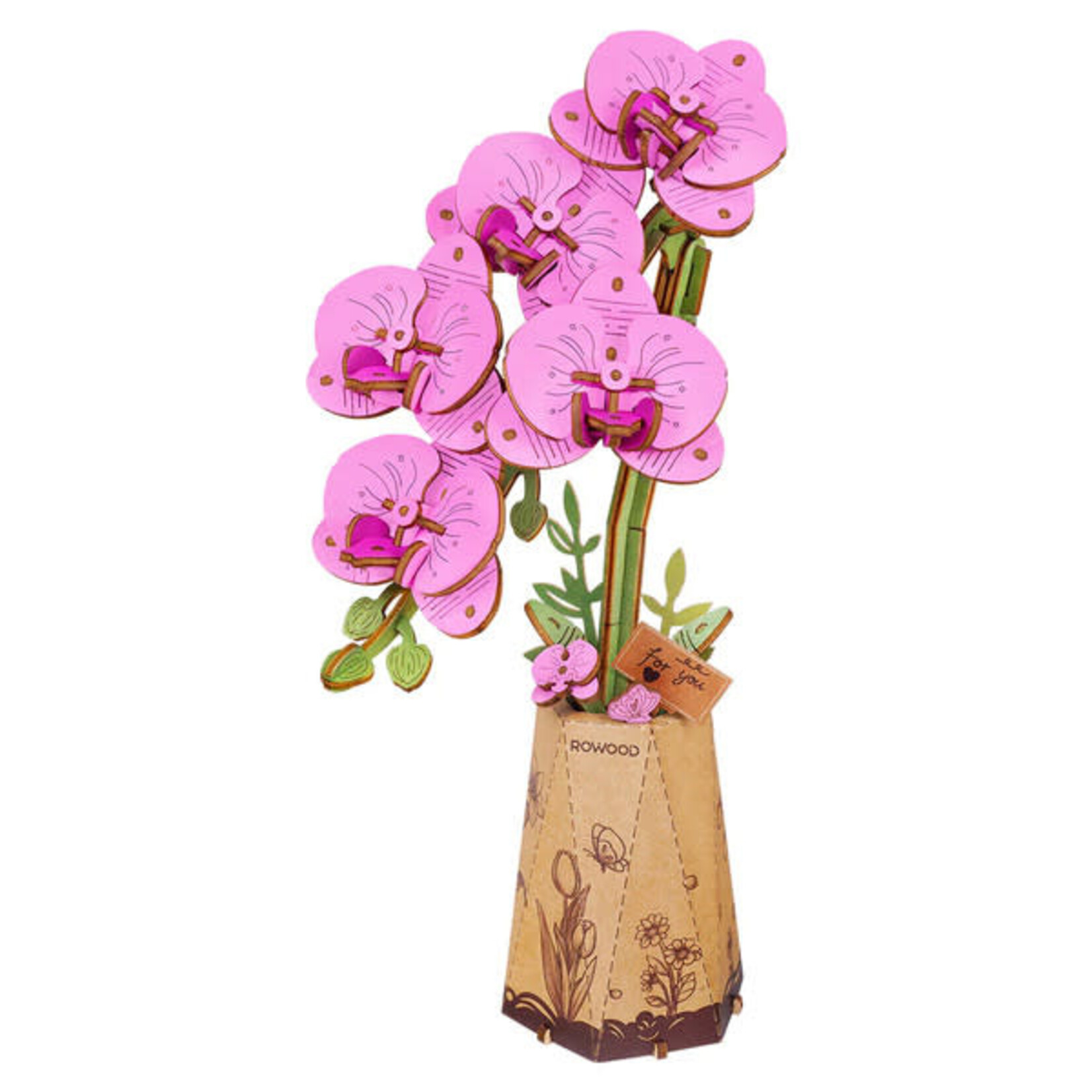 Robotime Rowood: Purple Moth Orchid Wooden Bloom Craft