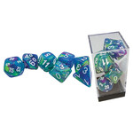 Chessex Mega-hedral 7-Die Set: Festive: Waterlily/white