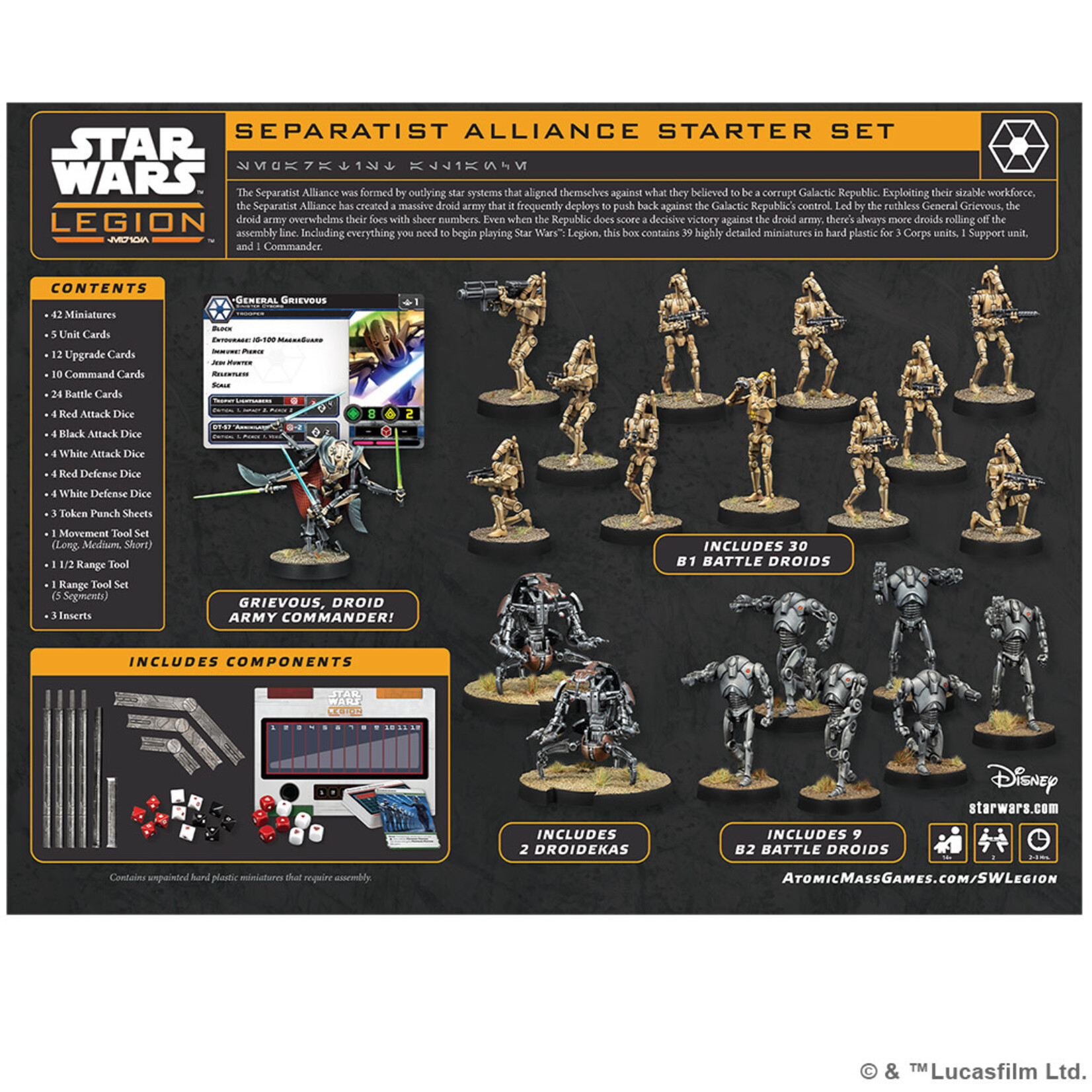 Atomic Mass Games Star Wars: Legion: Separatist Alliance Starter Set
