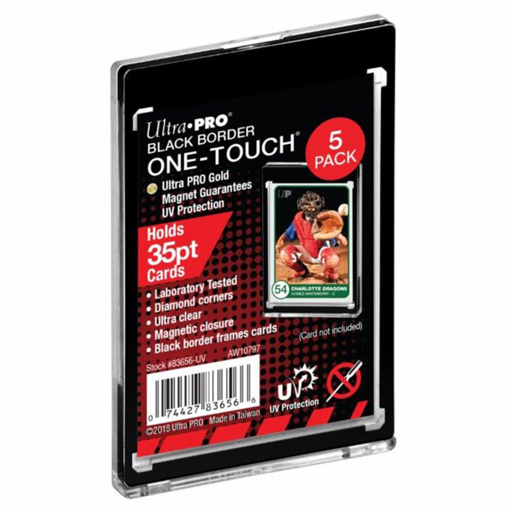Ultra Pro 5-Count Black Border UV ONE-TOUCH® Magnetic Holder: 35pt