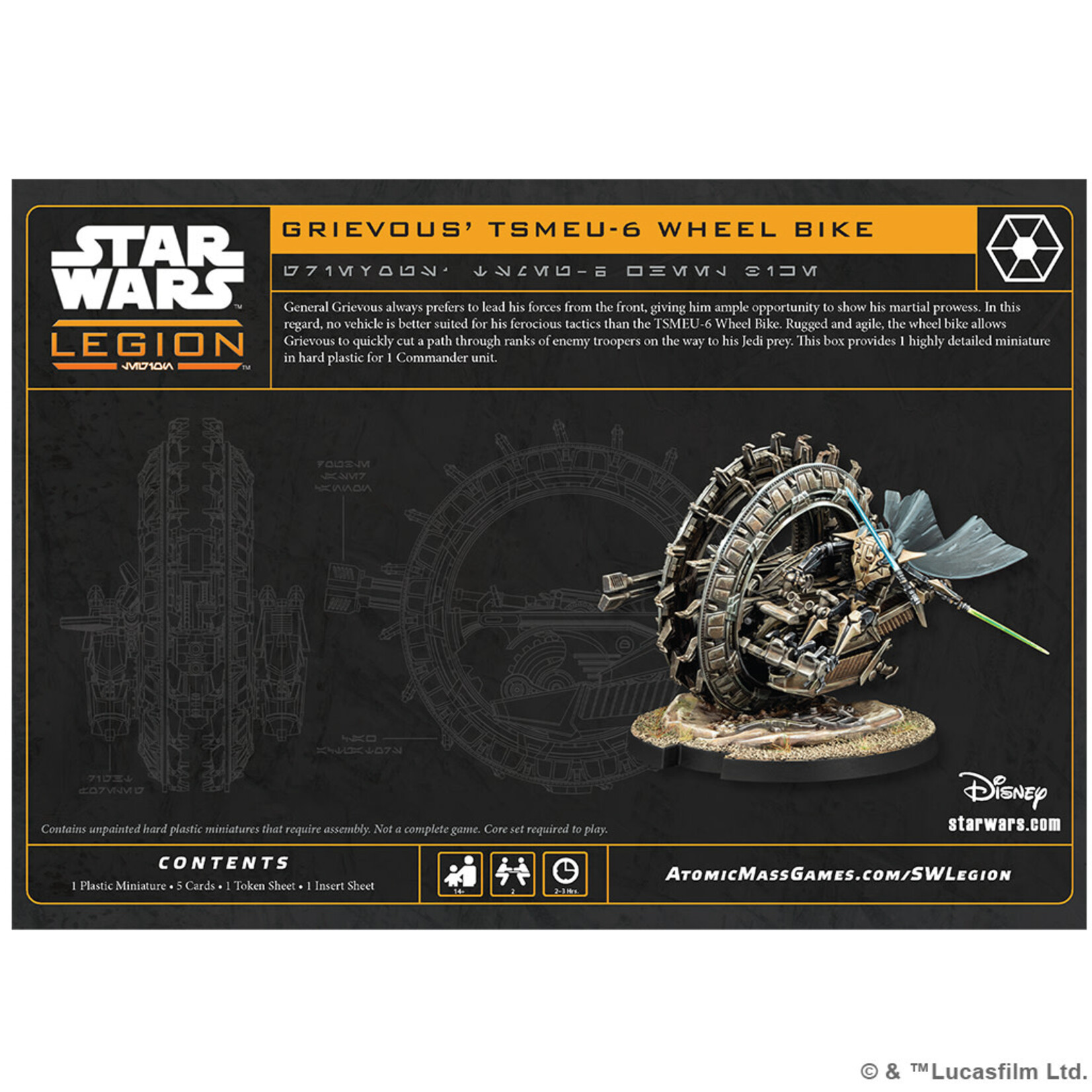 Atomic Mass Games PRERELEASE Star Wars: Legion: Grievous' TSMEU-6 Wheel Bike