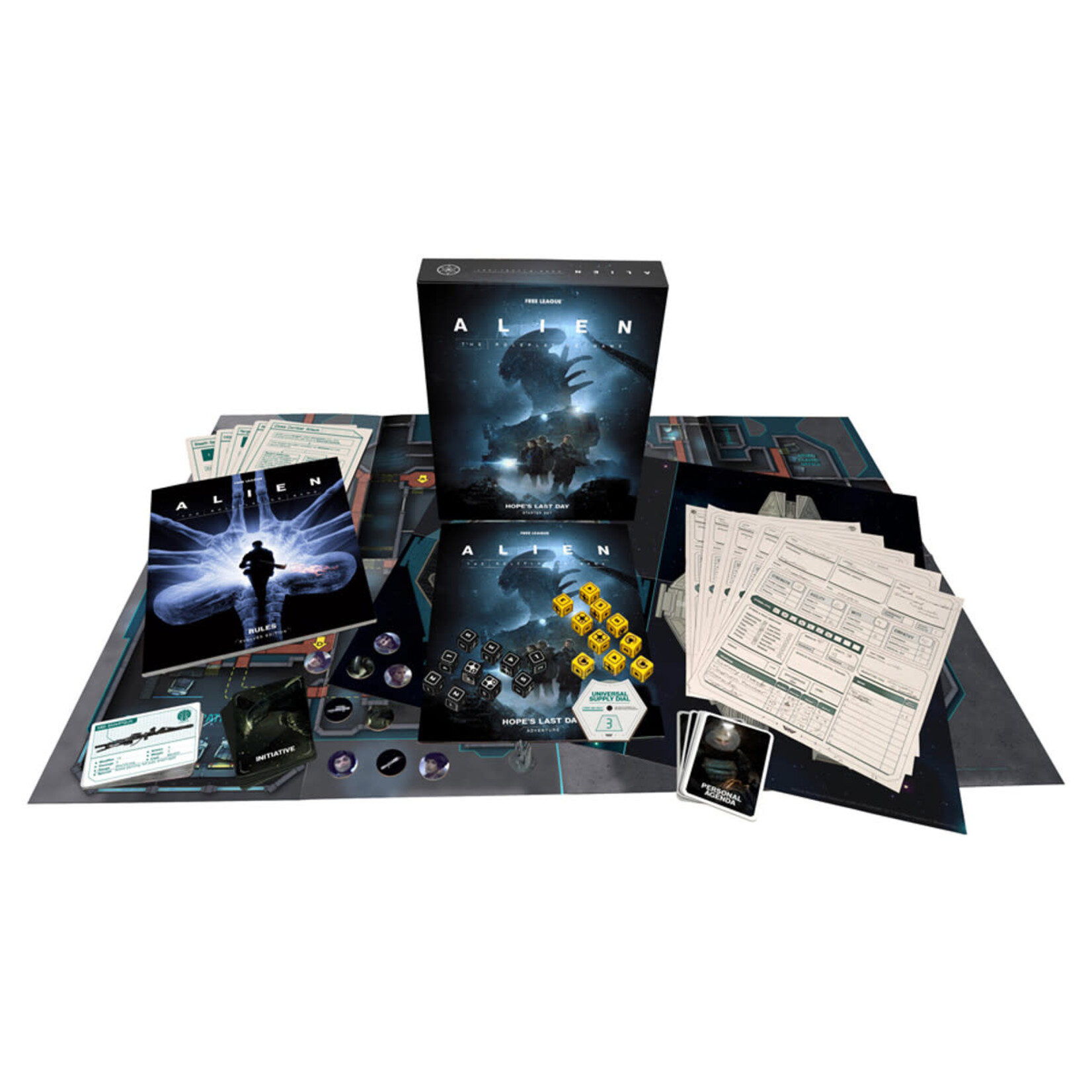 Free League Publishing ALIEN: The Roleplaying Game: Evolved Edition: Hope's Last Day Starter Set