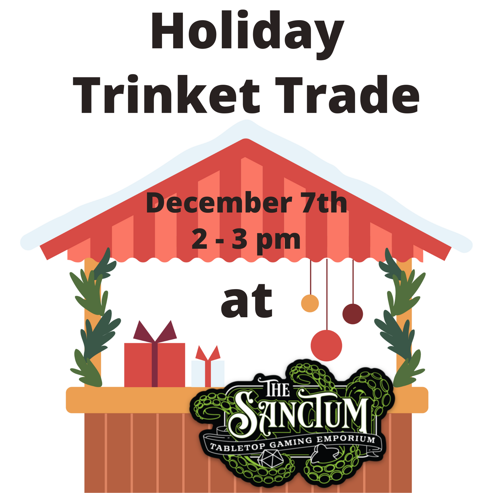 Community Event, 12/7/25 2 pm: Holiday Trinket Trade