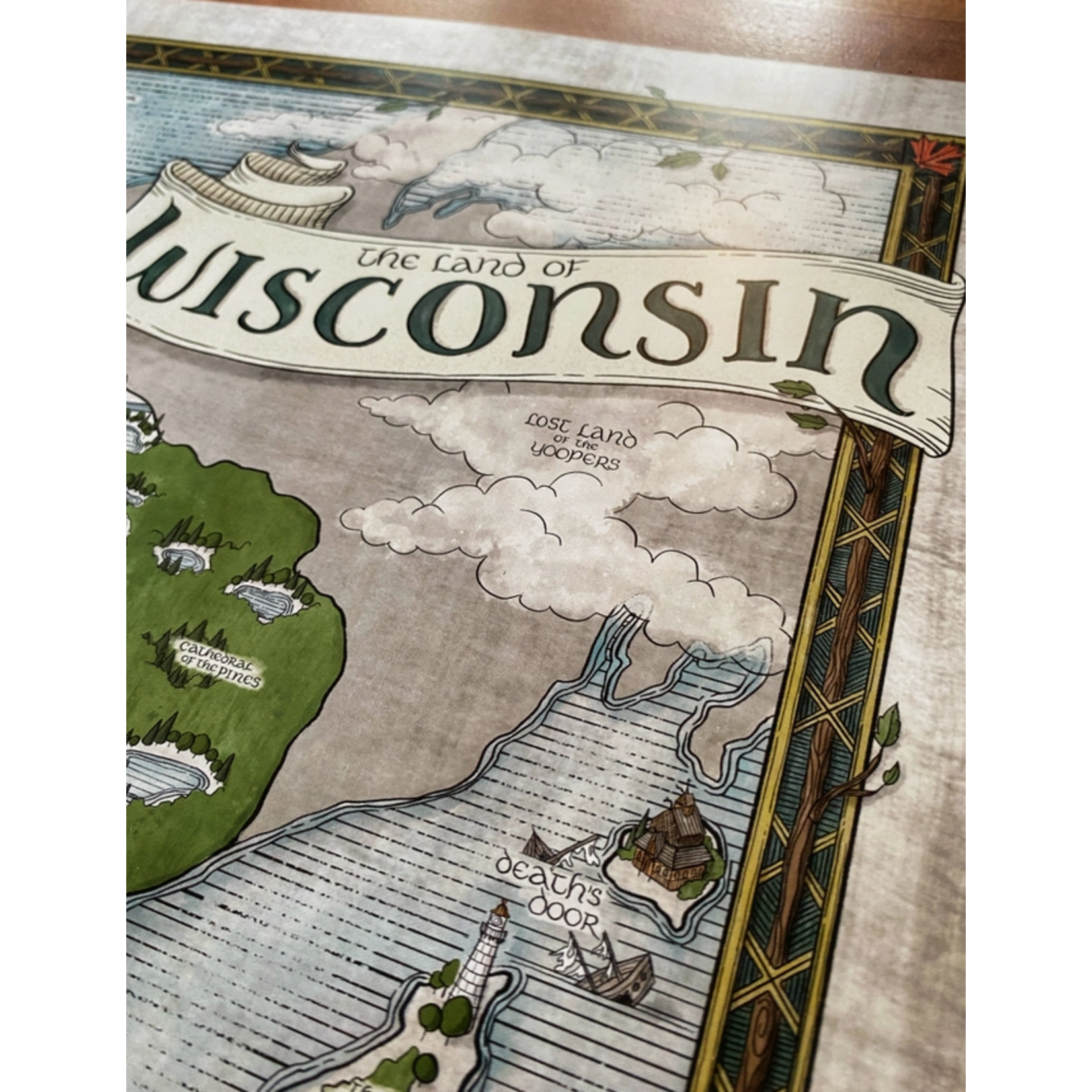 Storymakers Trading Co Wisconsin Fantasy Map 16"x20"