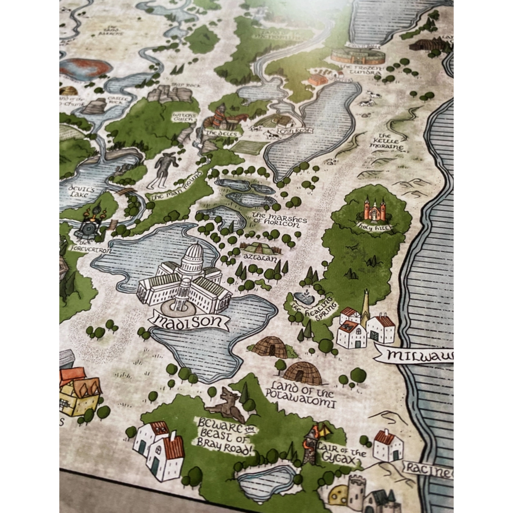 Storymakers Trading Co Wisconsin Fantasy Map 16"x20"