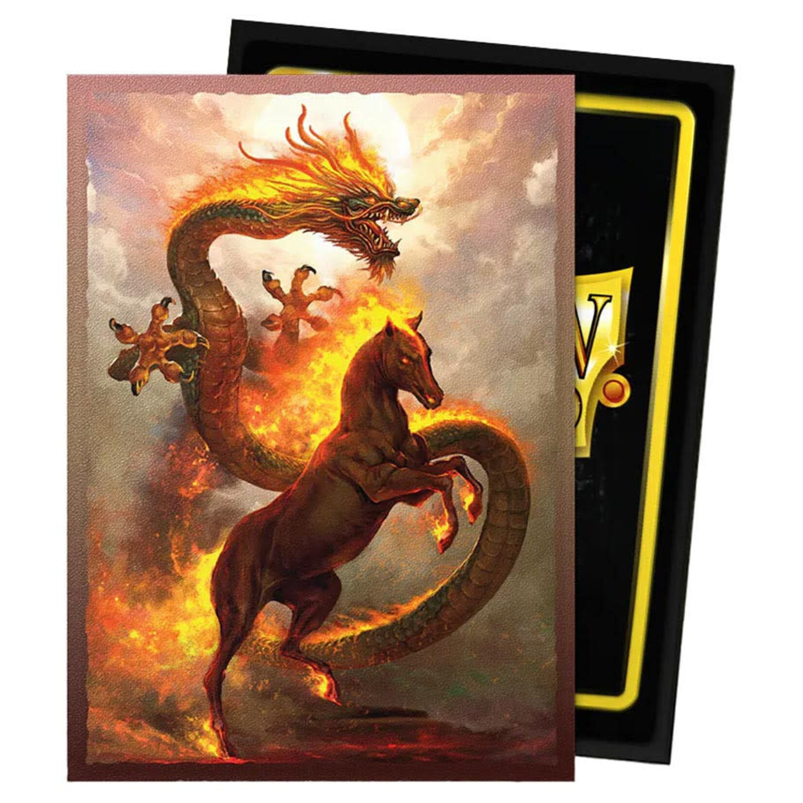 Arcane Tinmen Dragon Shield: 100 Matte Dual Art Sleeves: Fire Horse 2026