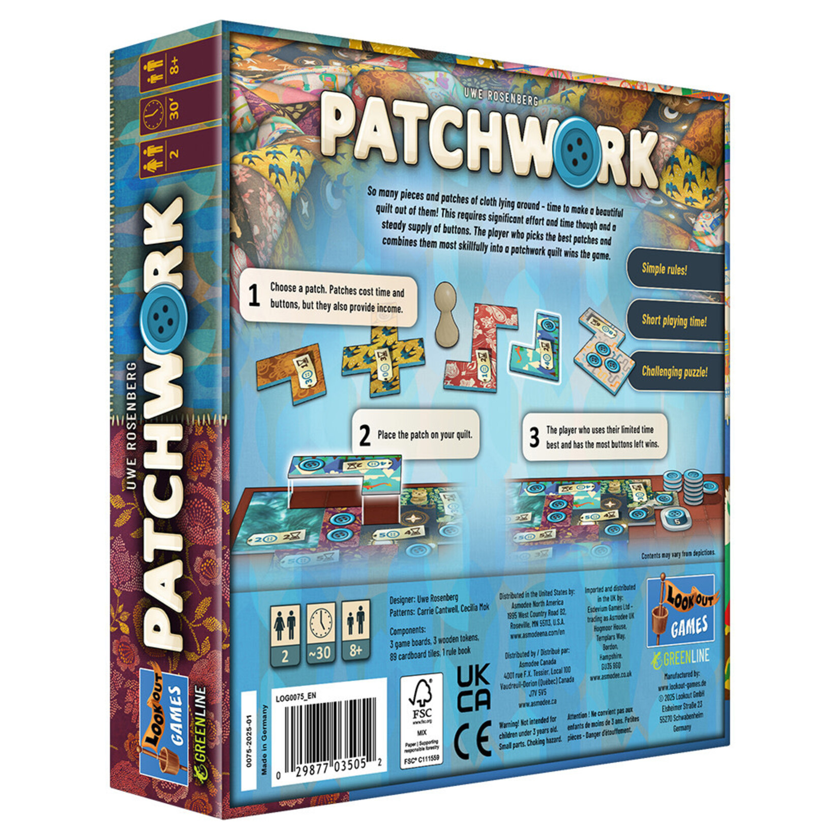 Lookout Games Patchwork Revised Edition