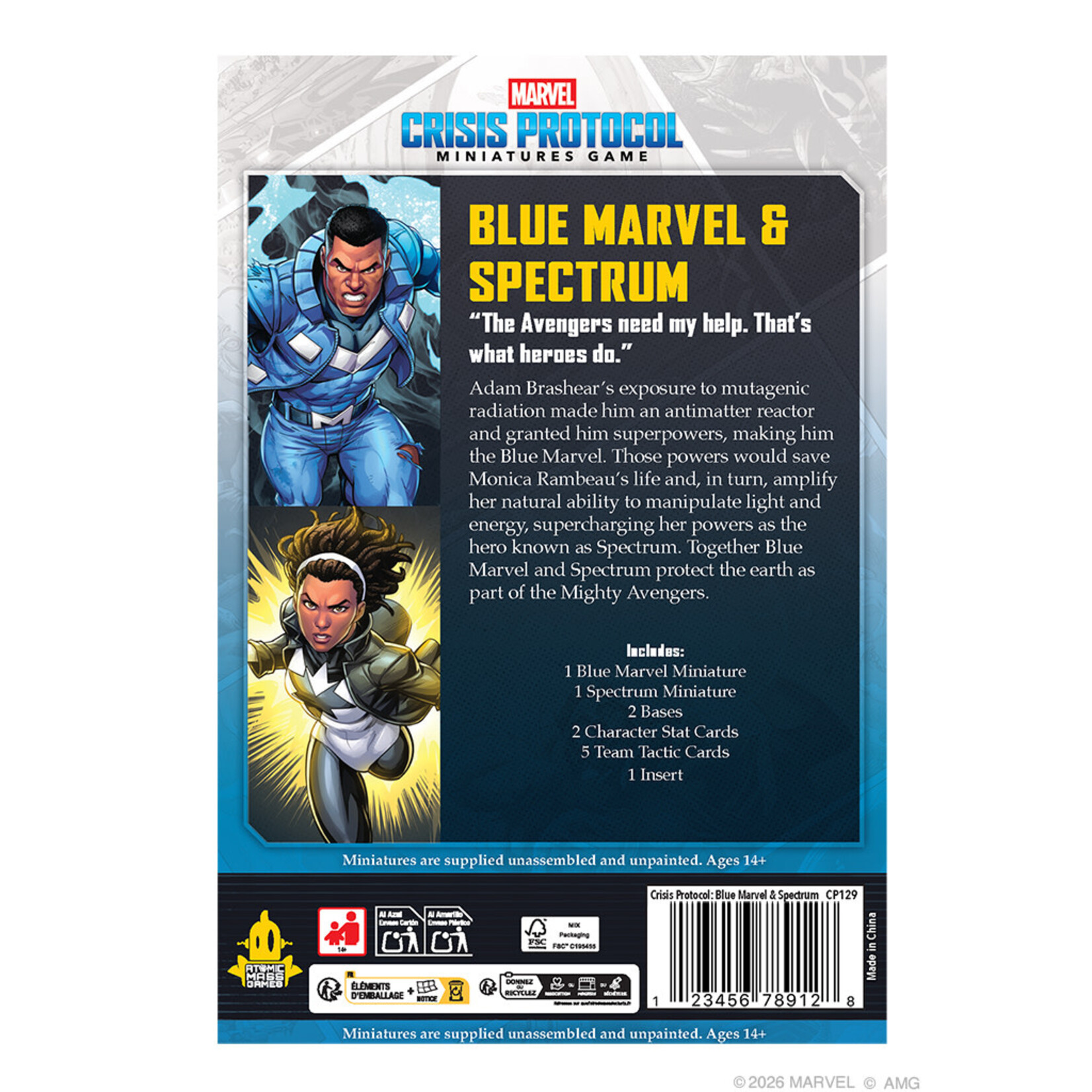 Atomic Mass Games Marvel: Crisis Protocol: Blue Marvel & Spectrum Character Pack